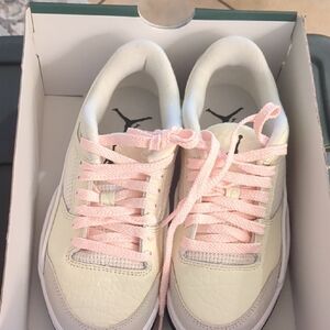 Jordan Flight Court in Coconut Milk and Black